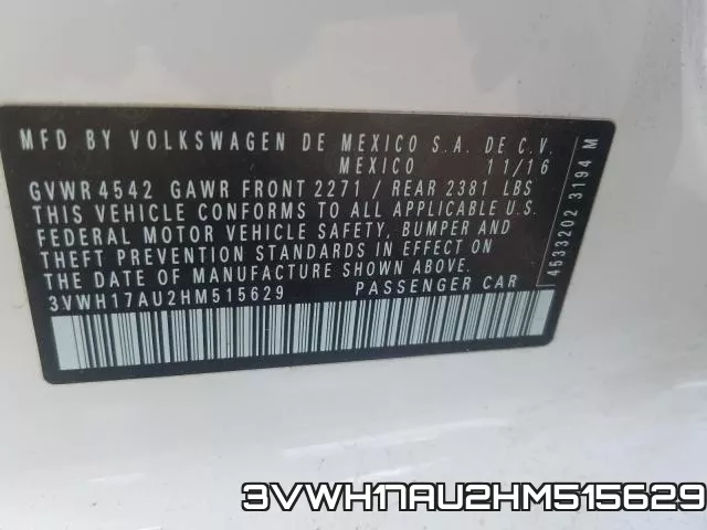 3VWH17AU2HM515629 фото 2
