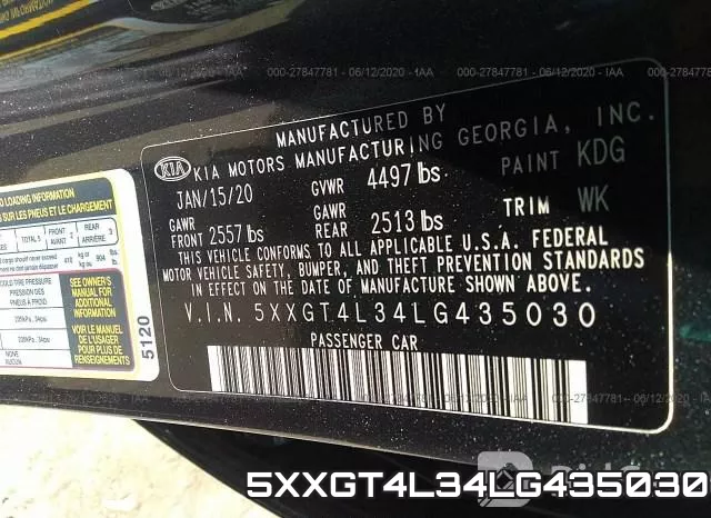 5XXGT4L34LG435030 фото 10