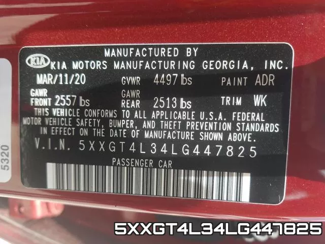 5XXGT4L34LG447825 фото 2