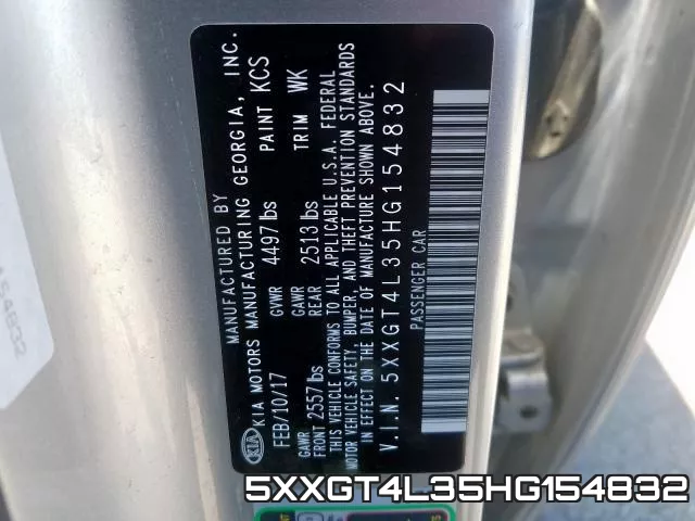 5XXGT4L35HG154832 фото 2