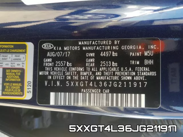 5XXGT4L36JG211917 фото 2