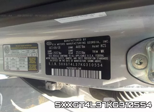 5XXGT4L37KG310554 фото 10