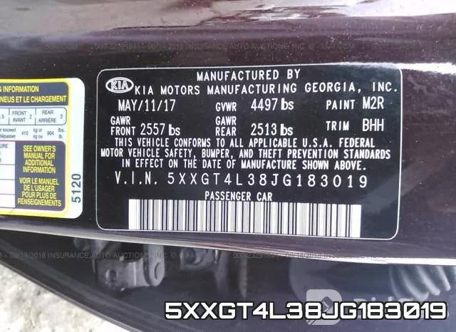 5XXGT4L38JG183019 фото 10