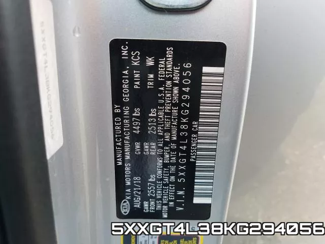 5XXGT4L38KG294056 фото 2