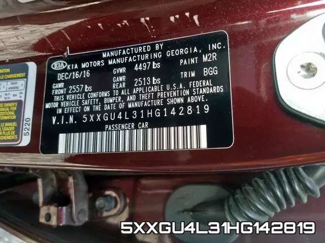 5XXGU4L31HG142819 фото 2