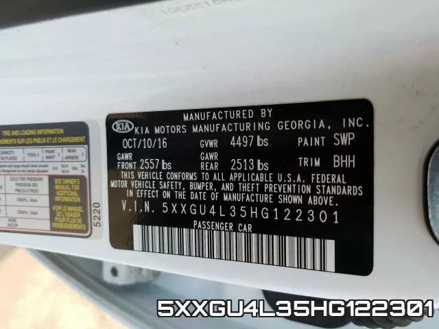 5XXGU4L35HG122301 фото 2