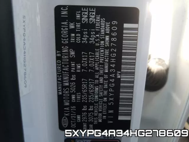 5XYPG4A34HG278609 фото 2