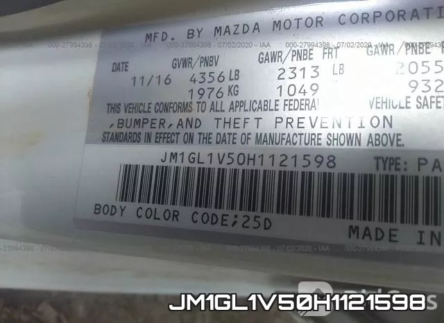 JM1GL1V50H1121598 фото 10