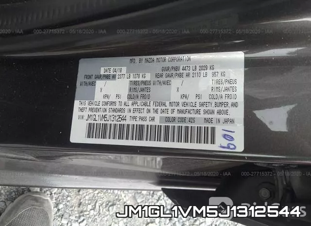JM1GL1VM5J1312544 фото 10