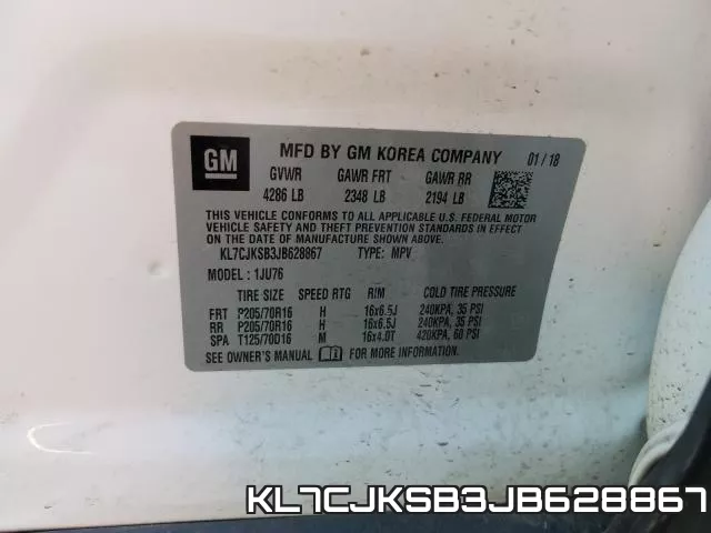 KL7CJKSB3JB628867 фото 2