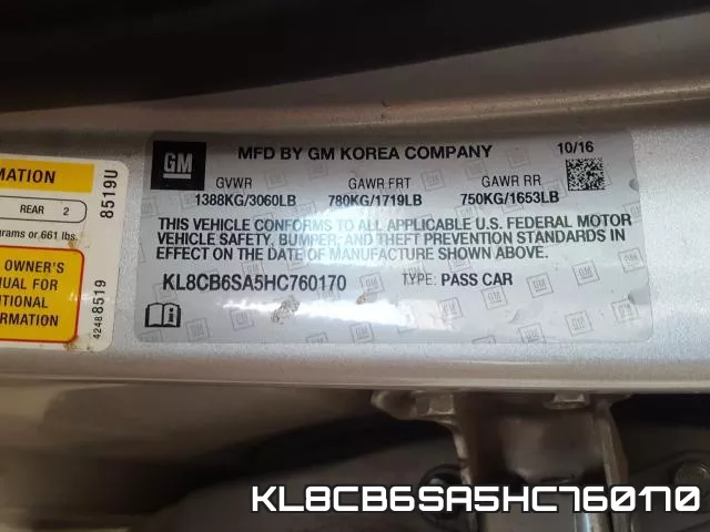 KL8CB6SA5HC760170 фото 2