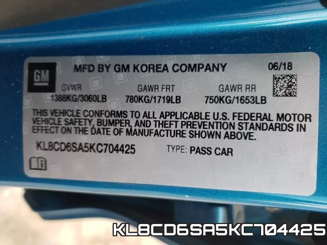 KL8CD6SA5KC704425 фото 2