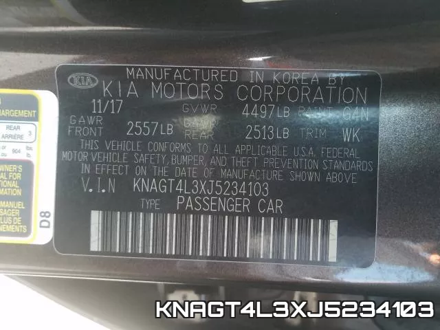 KNAGT4L3XJ5234103 фото 2