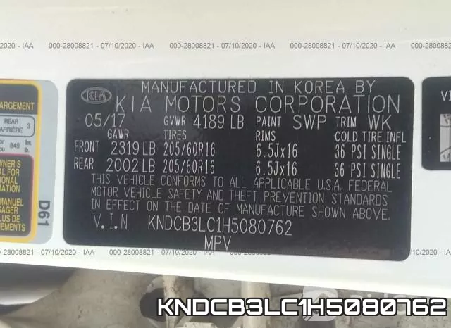 KNDCB3LC1H5080762 фото 10