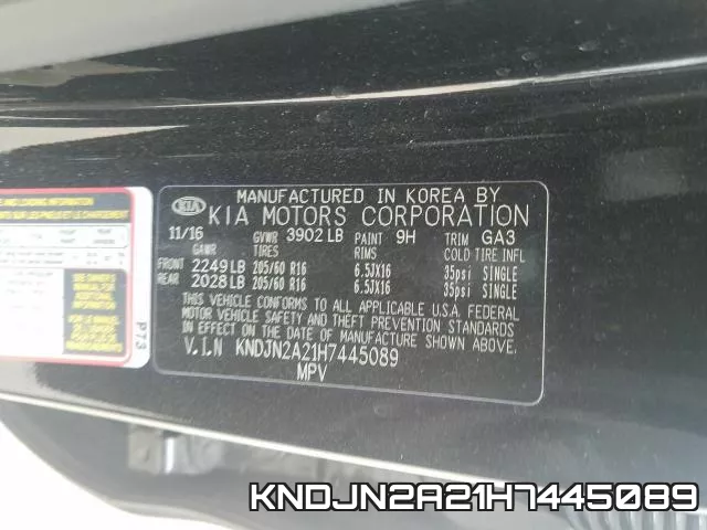 KNDJN2A21H7445089 фото 2
