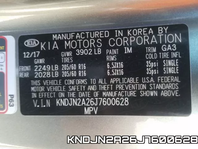 KNDJN2A26J7600628 фото 2