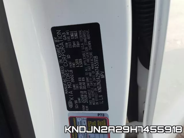 KNDJN2A29H7455918 фото 2