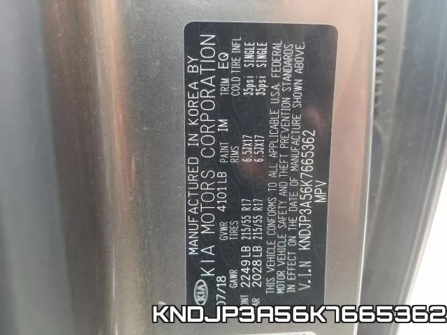 KNDJP3A56K7665362 фото 2