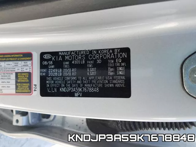 KNDJP3A59K7678848 фото 2