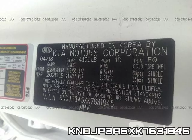 KNDJP3A5XK7631845 фото 10