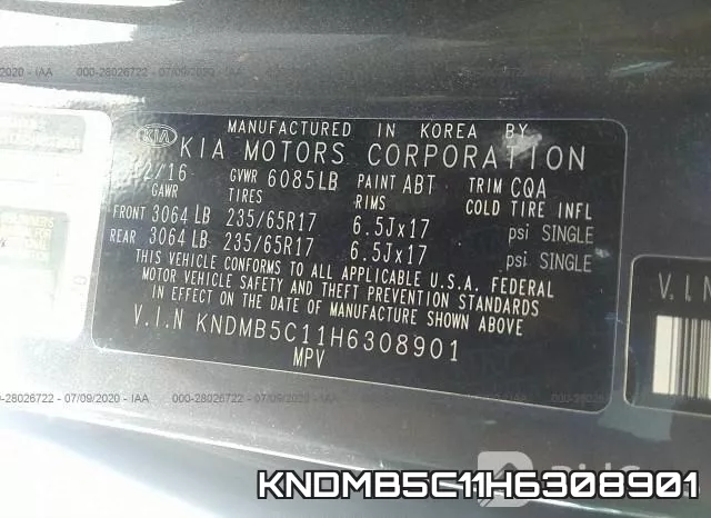 KNDMB5C11H6308901 фото 10
