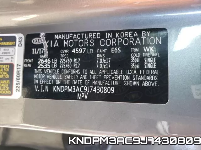 KNDPM3AC9J7430809 фото 2