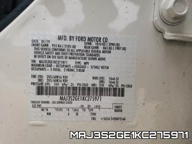 MAJ3S2GE1KC275971 фото 2