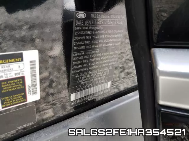 SALGS2FE1HA354521 фото 2