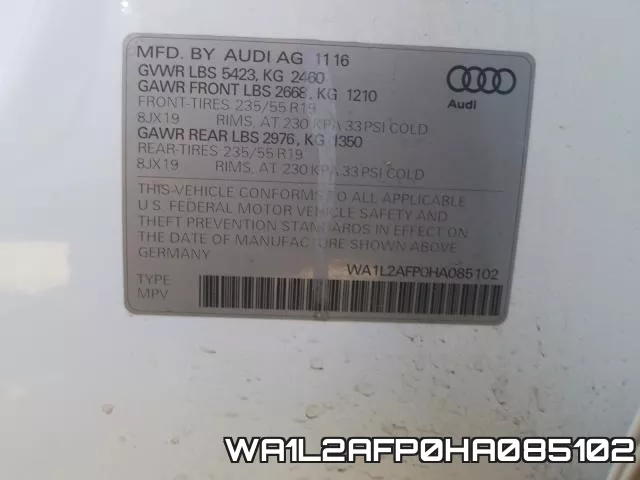 WA1L2AFP0HA085102 фото 2