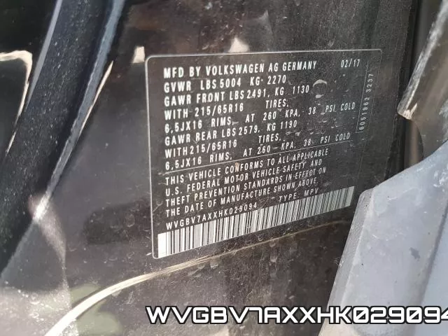 WVGBV7AXXHK029094 фото 2