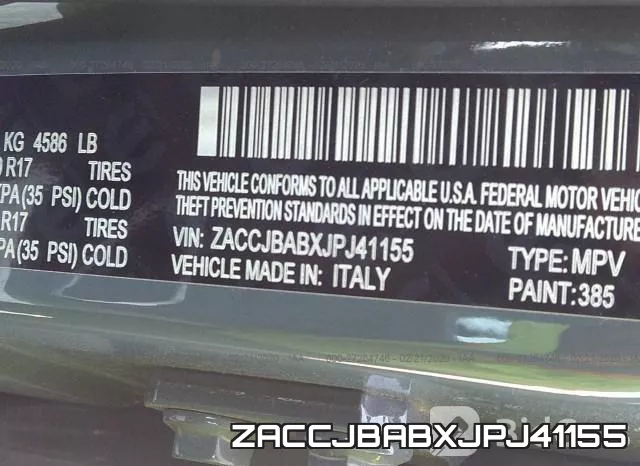 ZACCJBABXJPJ41155 фото 10