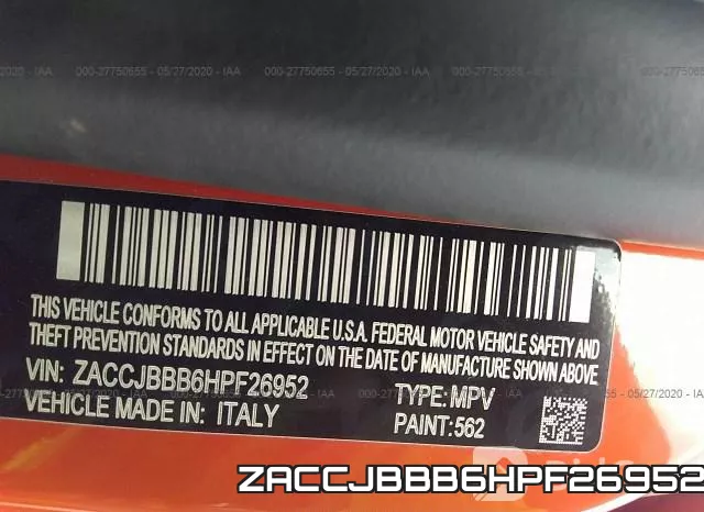 ZACCJBBB6HPF26952 фото 10