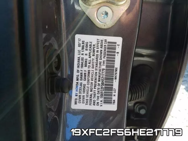 19XFC2F56HE217779 фото 2