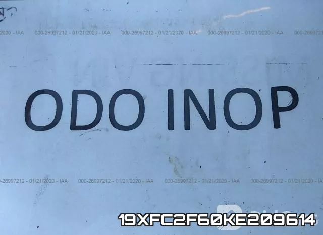 19XFC2F60KE209614 фото 8