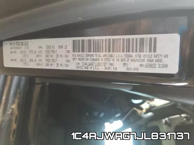 1C4AJWAG7JL831737 фото 2