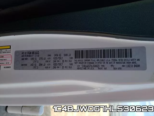 1C4BJWDG7HL530623 фото 2