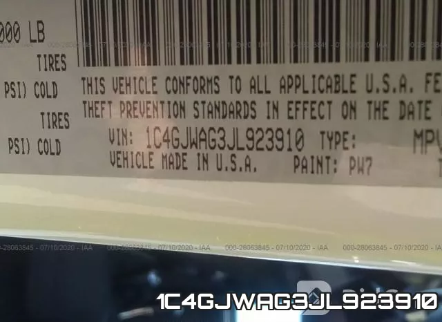 1C4GJWAG3JL923910 фото 10