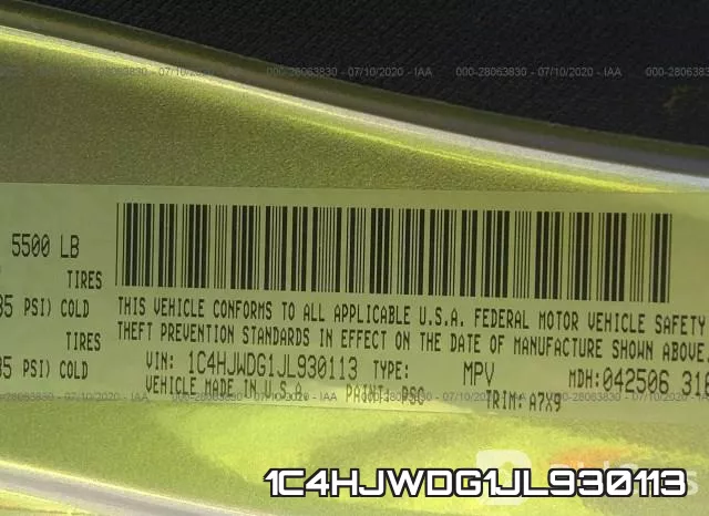 1C4HJWDG1JL930113 фото 10
