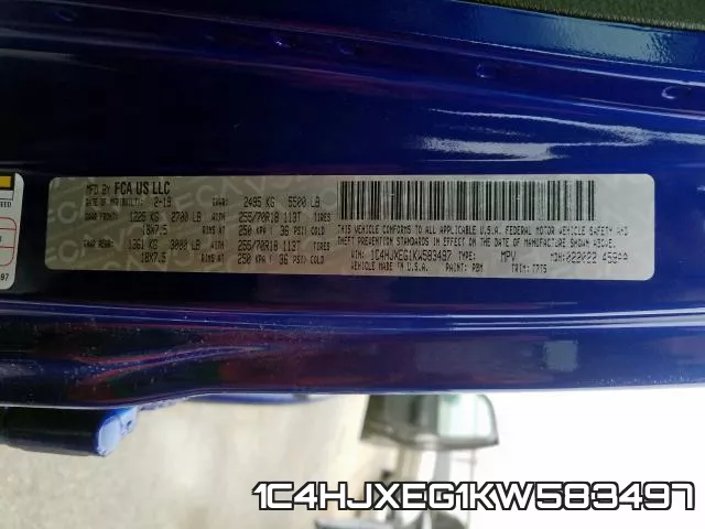 1C4HJXEG1KW583497 фото 2