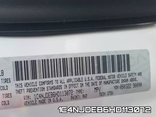 1C4NJDEB6HD113072 фото 2