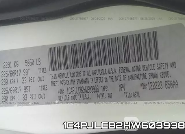1C4PJLCB2HW603938 фото 10