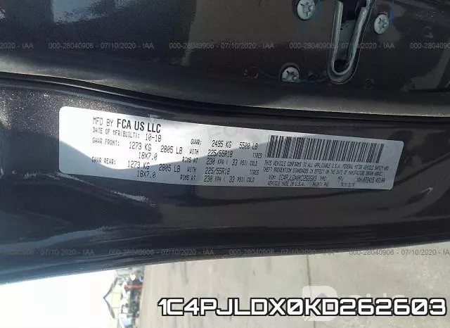 1C4PJLDX0KD262603 фото 10