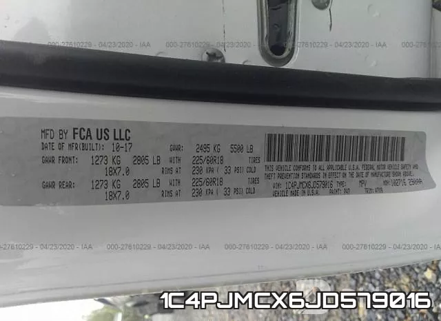 1C4PJMCX6JD579016 фото 10
