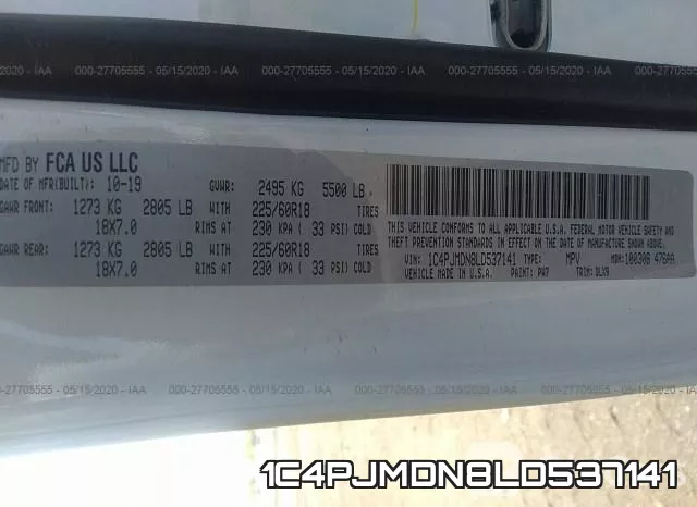 1C4PJMDN8LD537141 фото 10