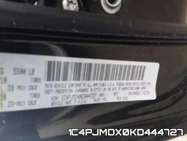 1C4PJMDX0KD444727 фото 2