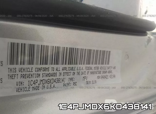 1C4PJMDX6KD438141 фото 10