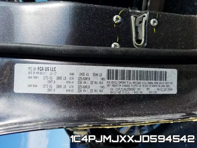 1C4PJMJXXJD594542 фото 2