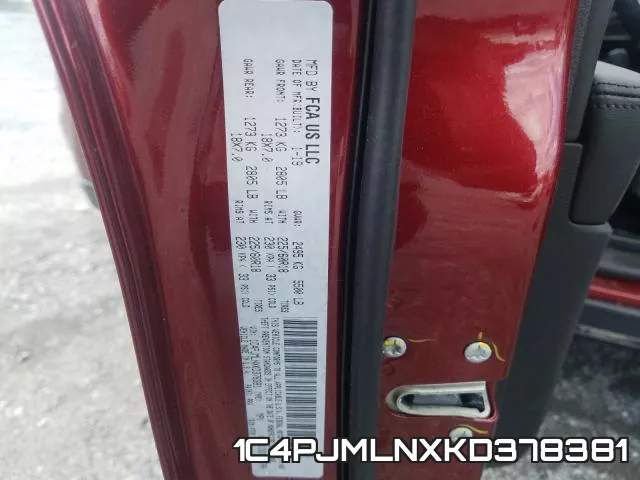1C4PJMLNXKD378381 фото 2