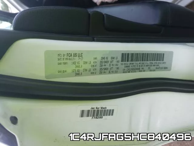 1C4RJFAG5HC840496 фото 2