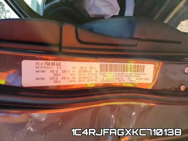 1C4RJFAGXKC710138 фото 2